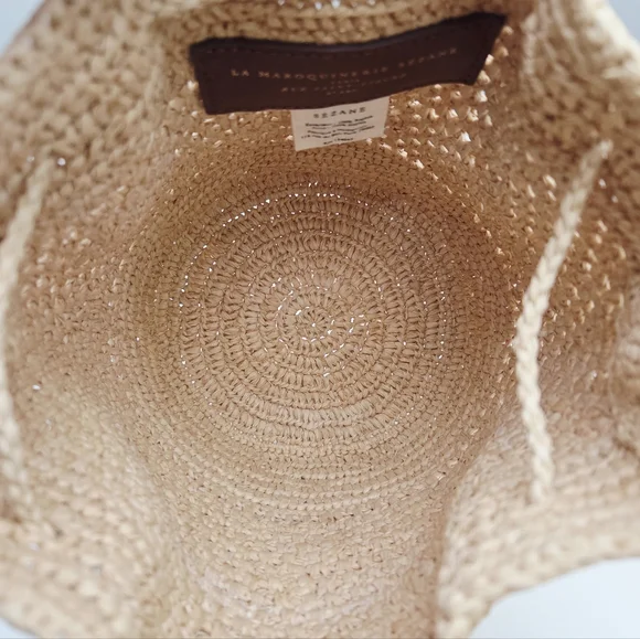 NWT SEZANE CAPUCINE MINI BAG - NATURAL RAFFIA - Picture 4 of 9